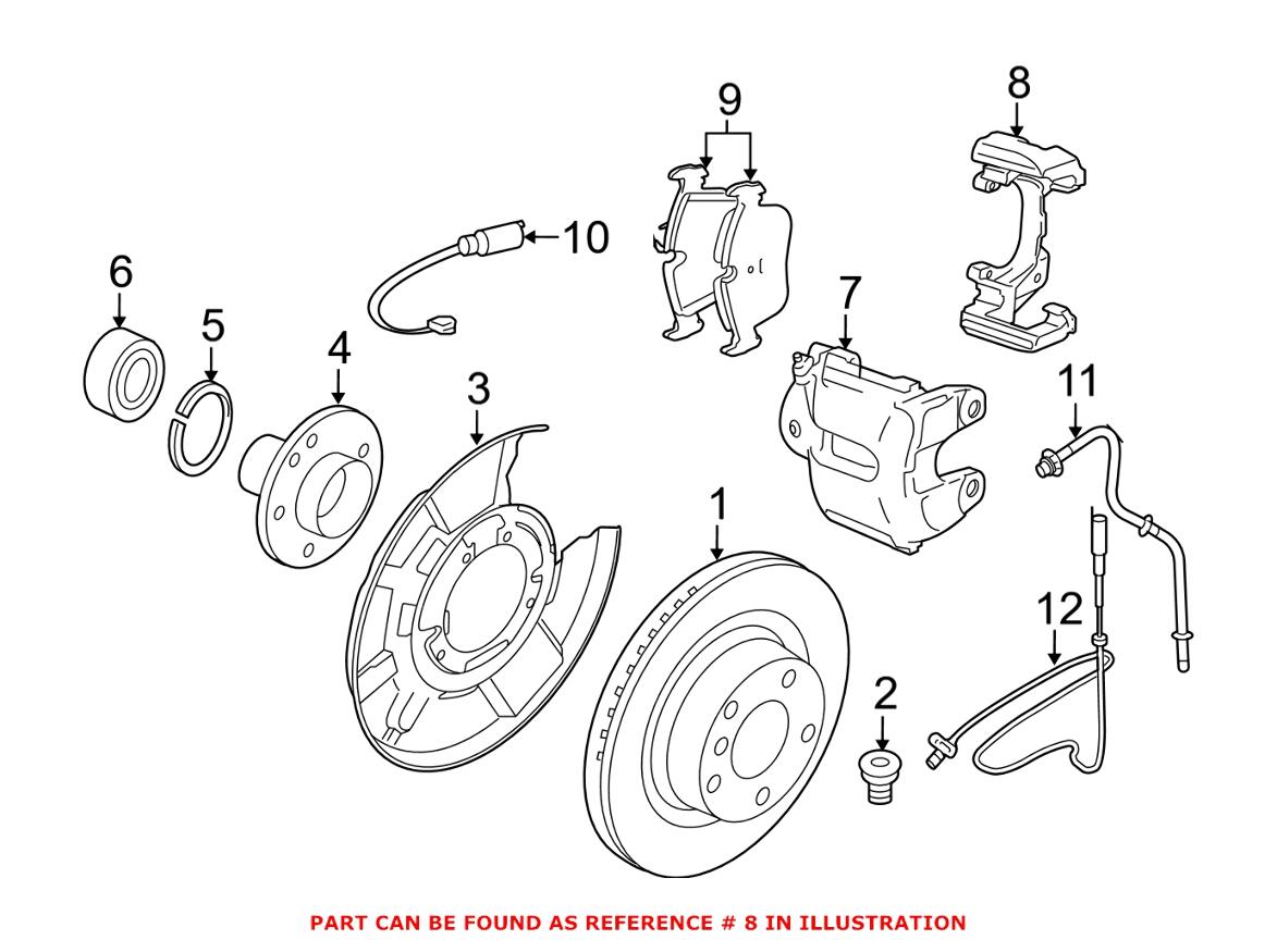 BMW Disc Brake Caliper Bracket - Rear 34216865641